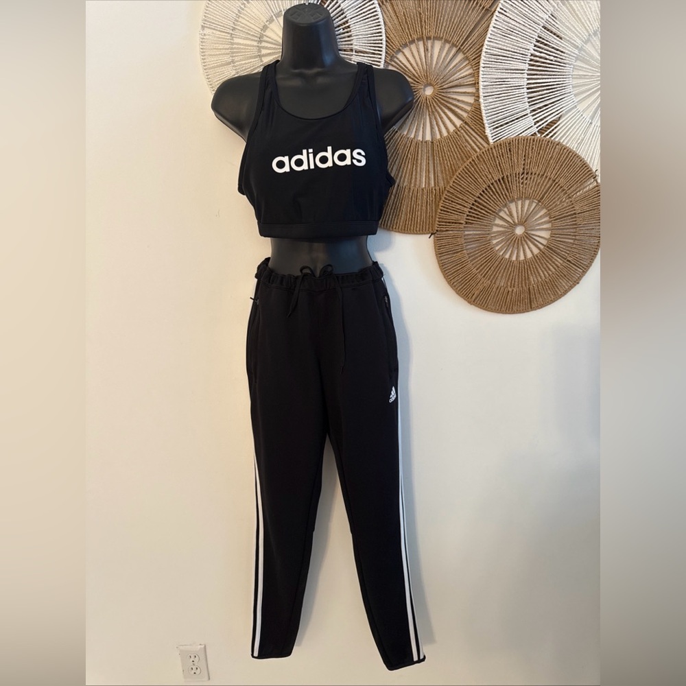 Adidas Black Activewear with Logo